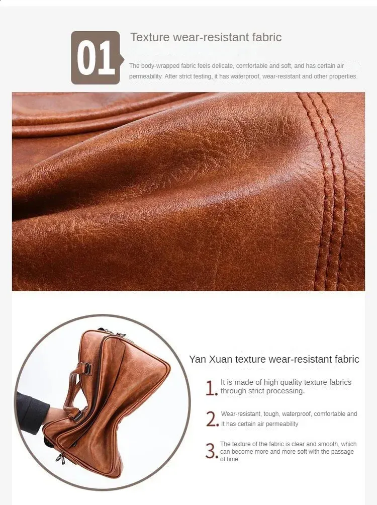 Sac à bandoulière en cuir PU grande capacité, portable, décontracté et étanche, pour hommes, porte-documents, sac pour ordinateur portable 240813_voghion.com