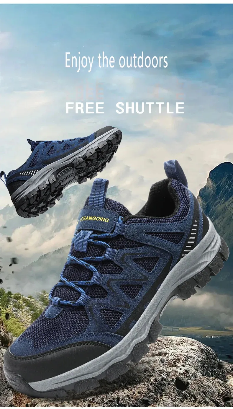 Comfortable Lightweight Hiking Shoes For Men Mountaineering Gear_voghion.com
