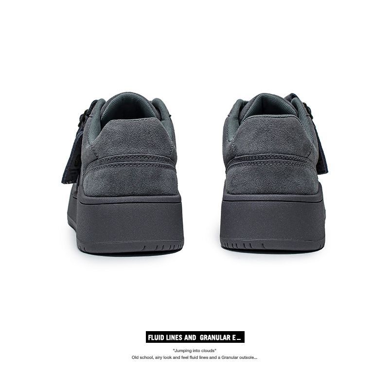 Damen Sneaker Mit Dicker Sohle Grau Outdoor Wanderschuhe_voghion.com