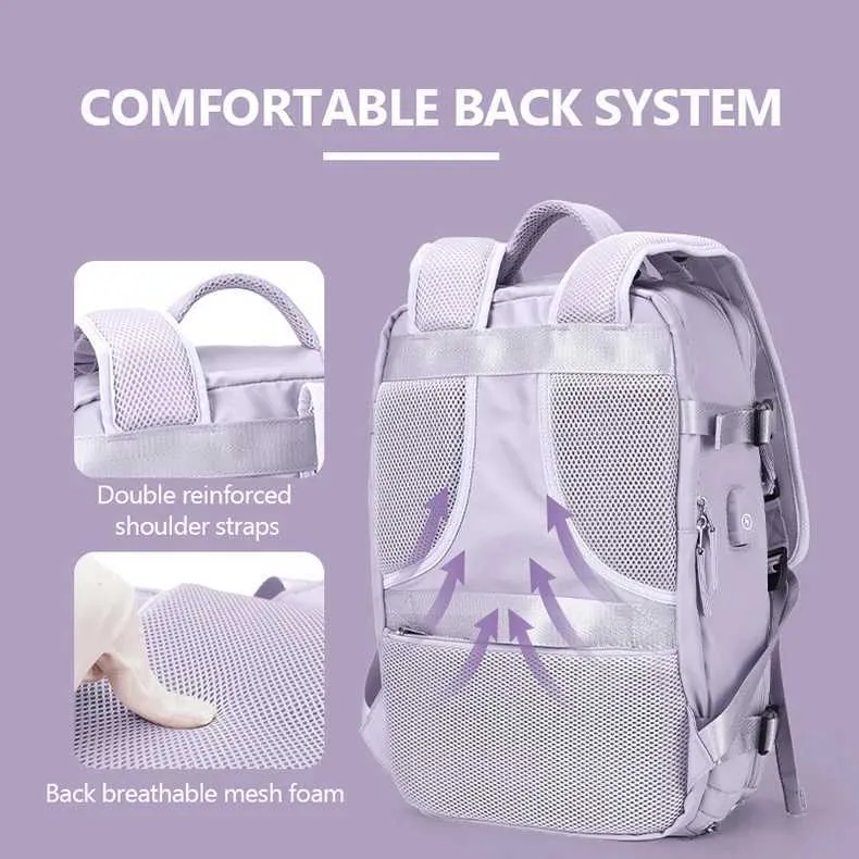 17 Laptop Multifunktions Reise Rucksack Mode Student Buch Taschen Große Kapazität Travelg Tasche USB Lade Mochila_voghion.com