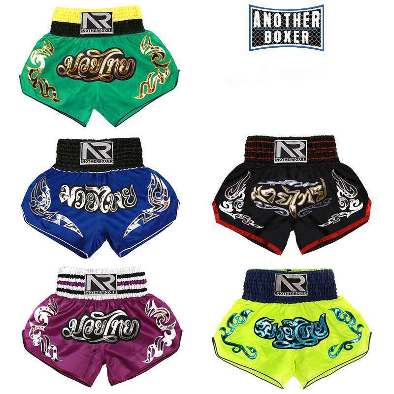Pantaloncini Muay Thai thailandesi per uomini e donne adulti MMA Training Performance Boxe Arti marziali Sanda Combattimento uomini e donne_voghion.com