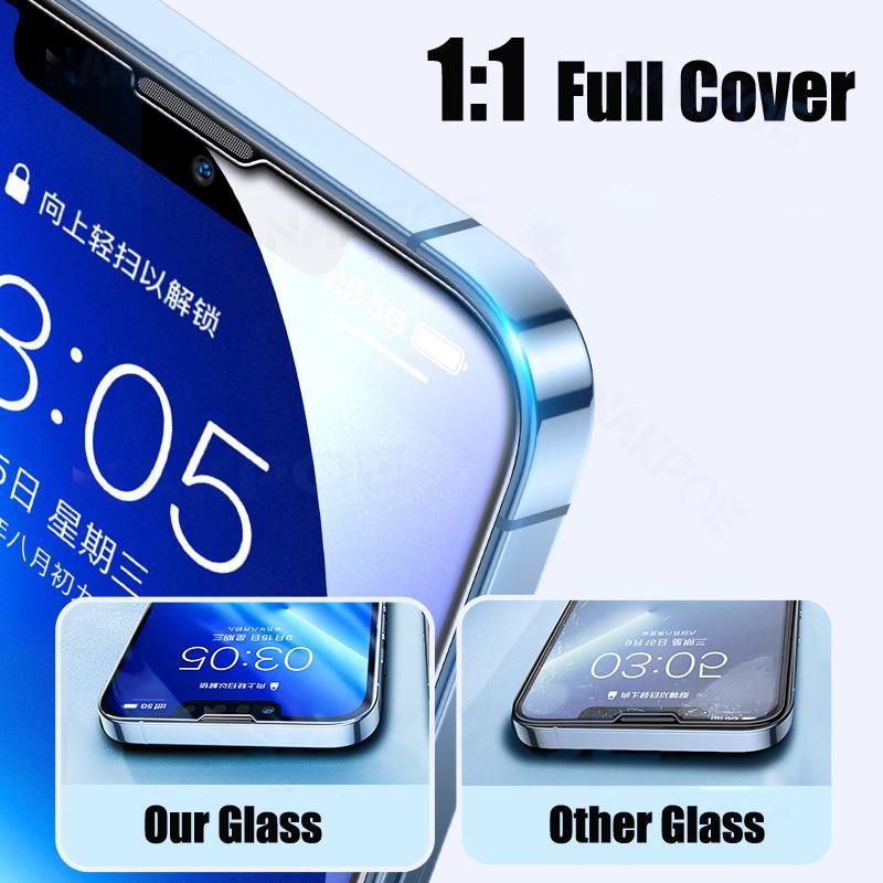 100D Safety Tempered For 14 13 12 11 Pro mini Screen Protector iPhone X XR XS Max Protective Glass Film_voghion.com
