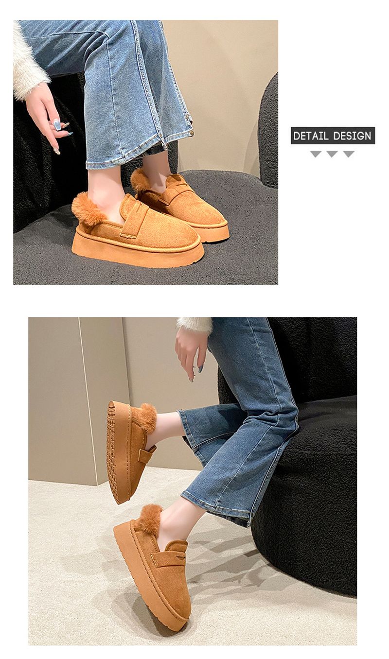 Internet-Promi-Hot-Selg-Schneestiefel mit dicken Sohlen 2024 neue koreanische Version plus Veet verdickte einfarbige warme Slipper_voghion.com