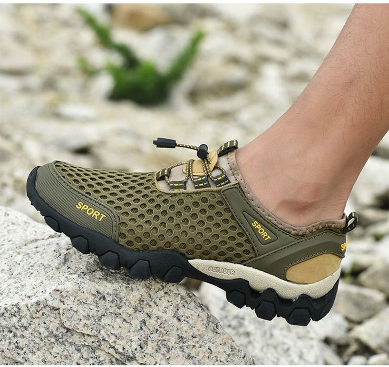 Summer Creek Tracing Herren Atmungsaktive Freizeit Hohl Mesh Outdoor Bergsteigen Sport Wanderschuhe_voghion.com