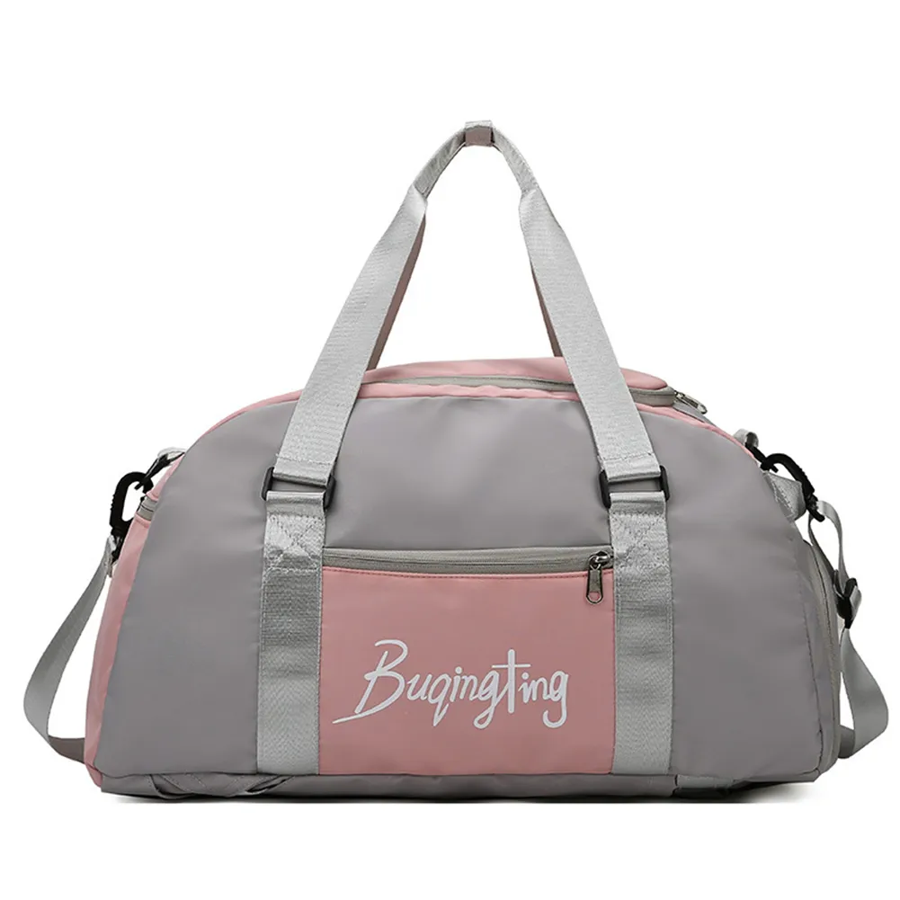 Gym Handbags Fiess Shoulder Men Women Oxford Sport Yoga Backpack Travel Tote Bag With Shoe Compartment_voghion.com