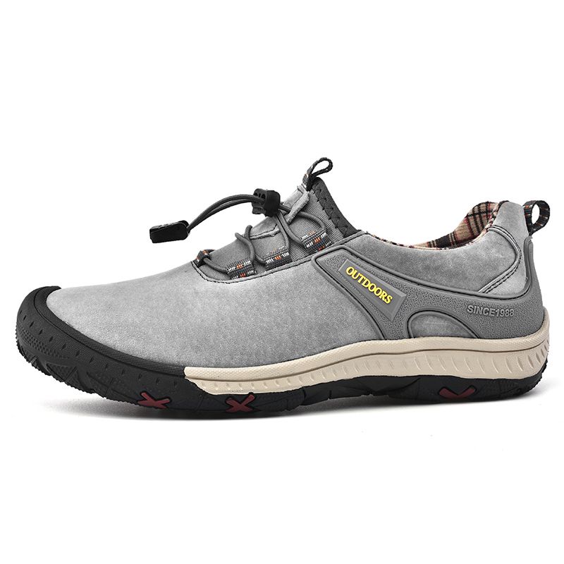 Outdoor Hiking Sneakers Sping Casual Men Shoes Breathable Suede Leather Anti-skid Walking Shoe Hot Sale Footwear_voghion.com