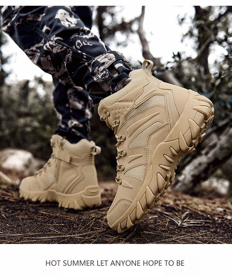 Verbesserte Taktik Kampftraining Stiefel Outdoor Camping Anti-Verschleiß Rapid Response Wanderschuhe Angeln Jagd_voghion.com