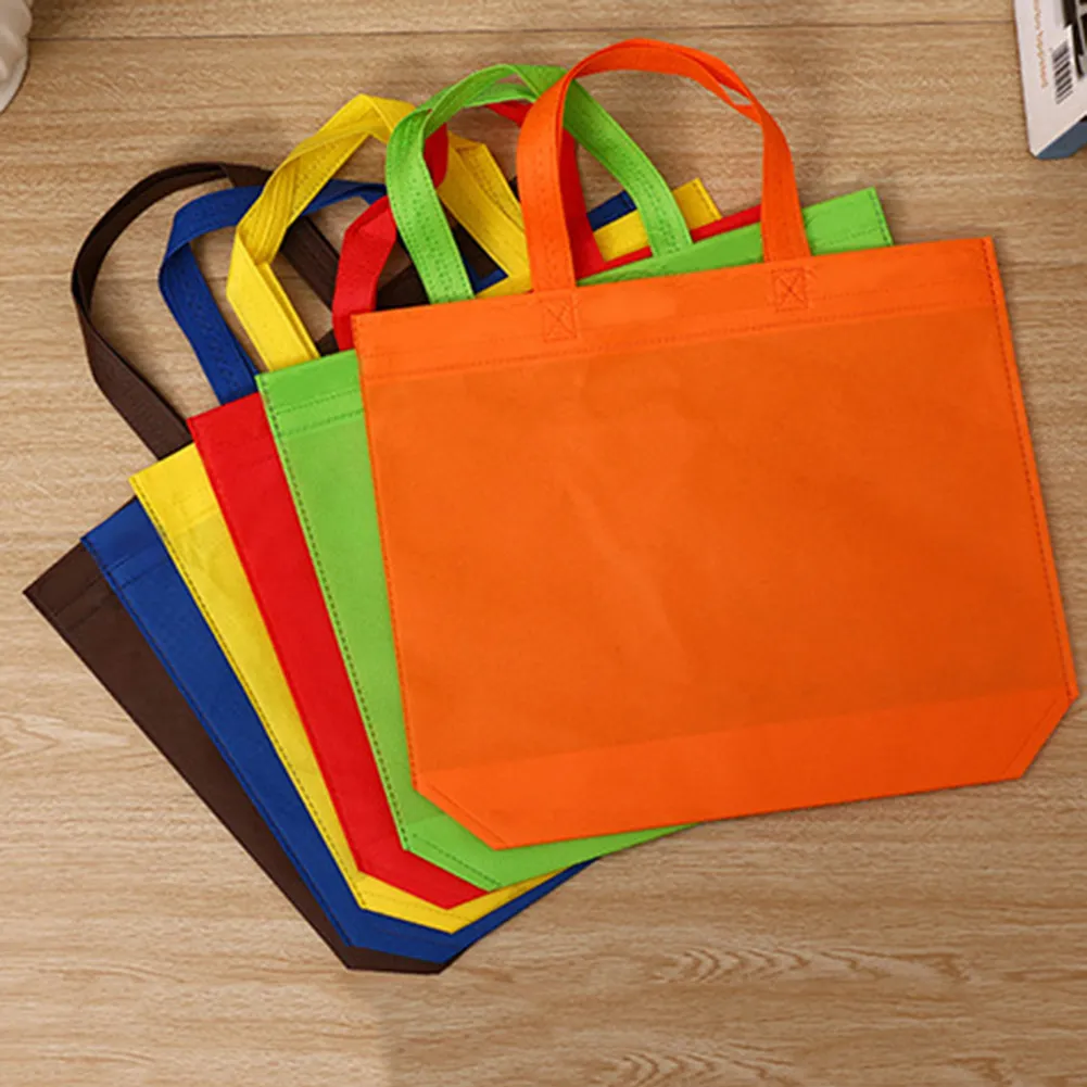 Reusable Canvas Cotton Fabric Shopper Bag Women Tote Shoulder Non-woven Environmental Case Organizer Multifunction_voghion.com