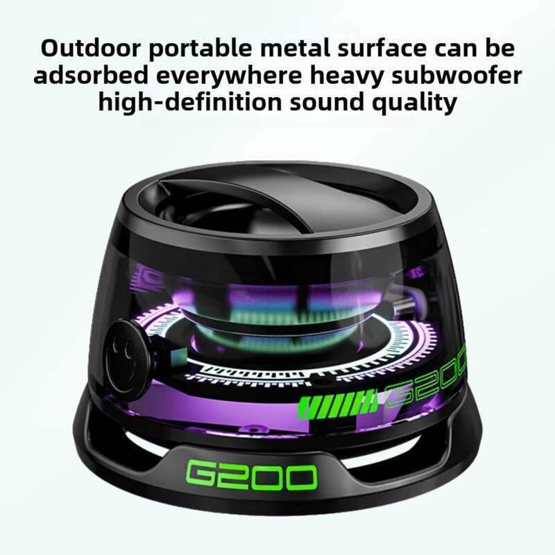 4. põlvkonna G200 subwoofer kõrge helikvaliteediga, magnetiline minimuusikakõlar, Bluetooth-kõlar, väike suurus välistingimustes kasutamiseks, pikk_voghion.com