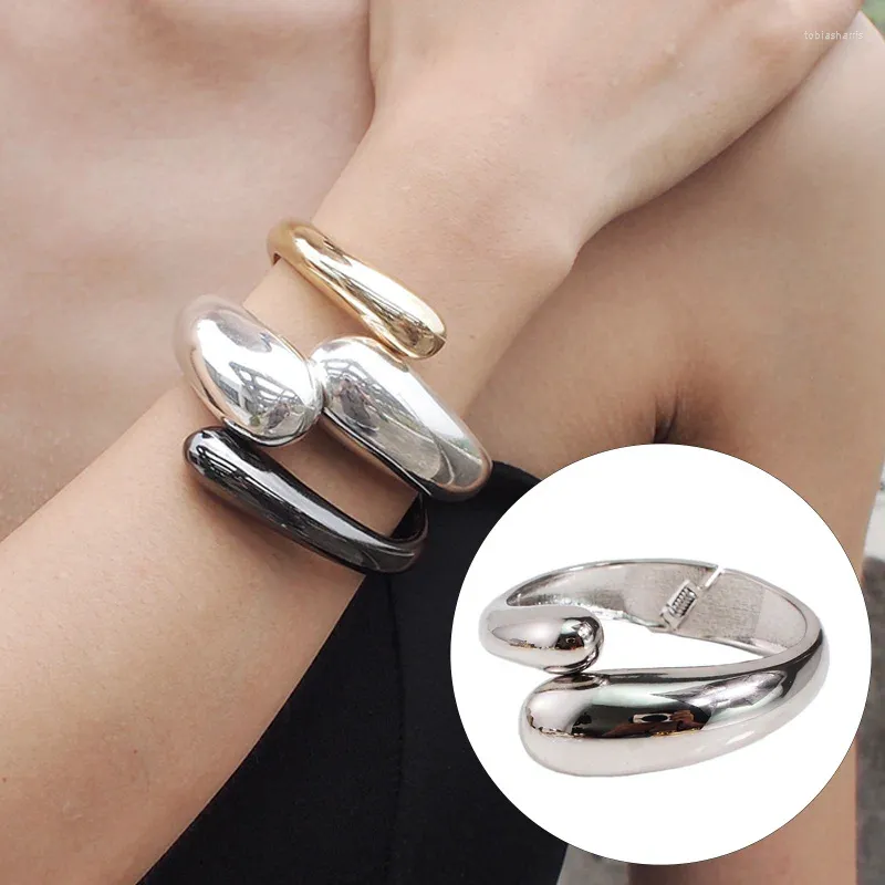 Bangle Alloy Mixed Color Simple Statement Bangles Fashion Jewelry Wide Women 2024_voghion.com