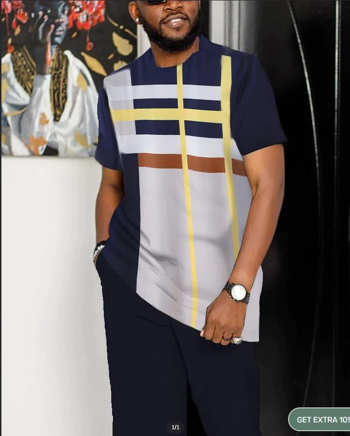 Set sportivo casual classico da uomo stampato in 3D in due pezzi, tendenza dei pantaloni estivi, stile elastico e sottile, asciugatura rapida_voghion.com