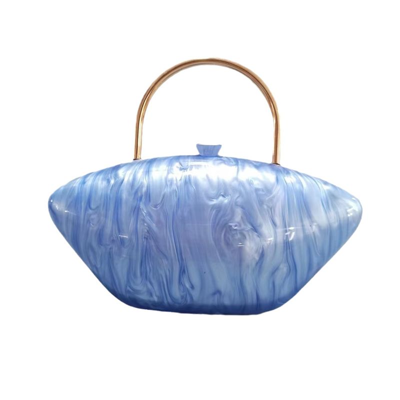 Purple Royal Blue Green Arylic Solid Color Square Evening Bags_voghion.com