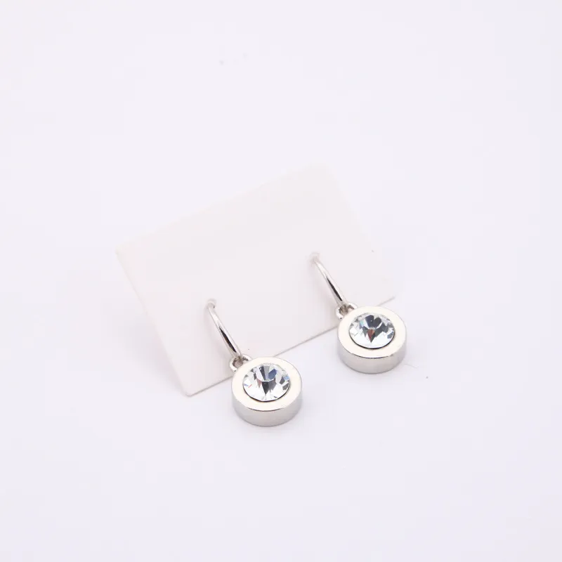 Orecchini pendenti da viaggio in argento placcato, orecchini spessi, piccoli, da donna, in metallo unico, circolari, divertenti, con diamanti_voghion.com