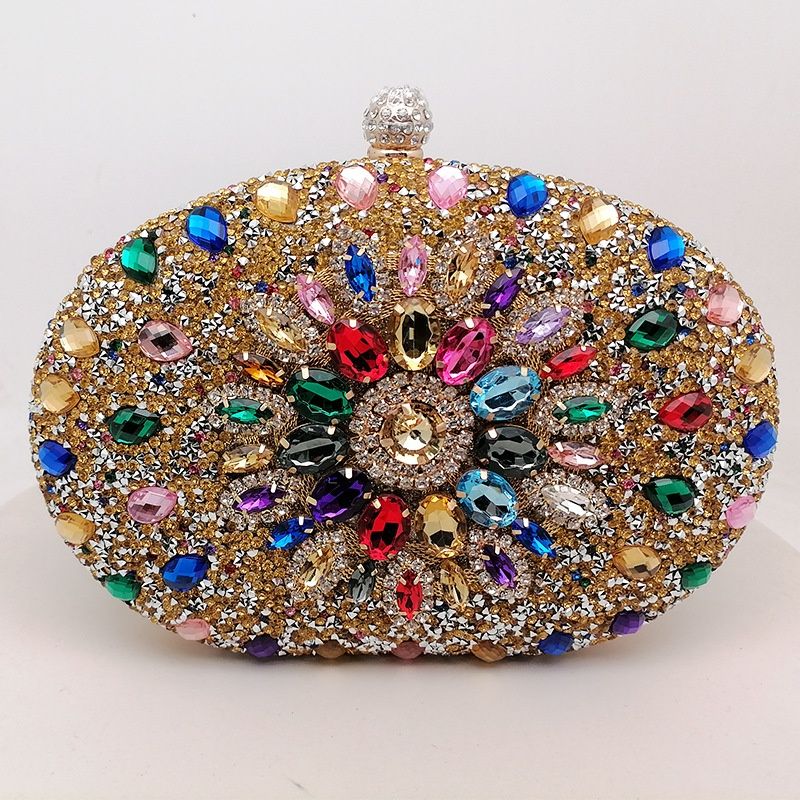 Popular Suower Fashionable Banquet Handbag Evening Dress Dia Set European And American Party Bag_voghion.com