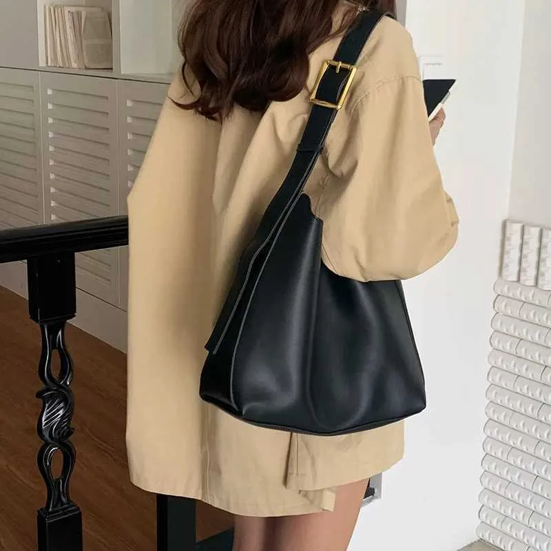 Full Mah Shoulder Solid Fi Handbag Cross Body Womens Minimum PU Leather Work Bag Y241025_voghion.com