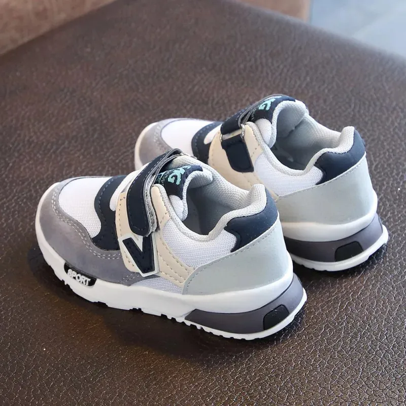 Printemps Automne Respirant Sport Garçons et Filles Semelle Souple Antidérapant Course Bébé Bottes Chaussures de Marche Enfants 240627_voghion.com