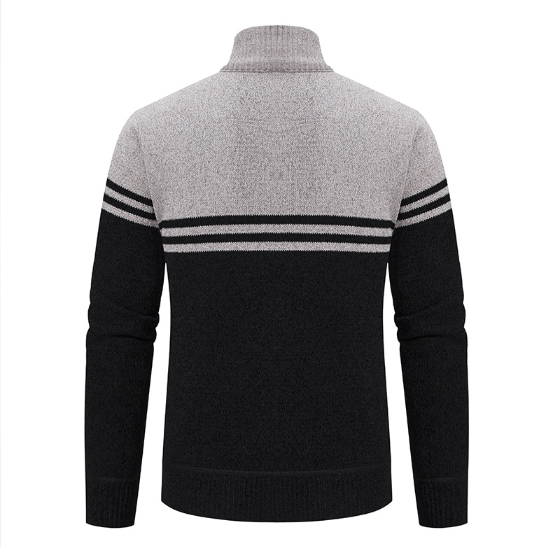 2023 Stand-up Kragen Jackett verdickt Laangärm Moud Pullover Casual Business Cardigan Männermantel Pullover_voghion.com