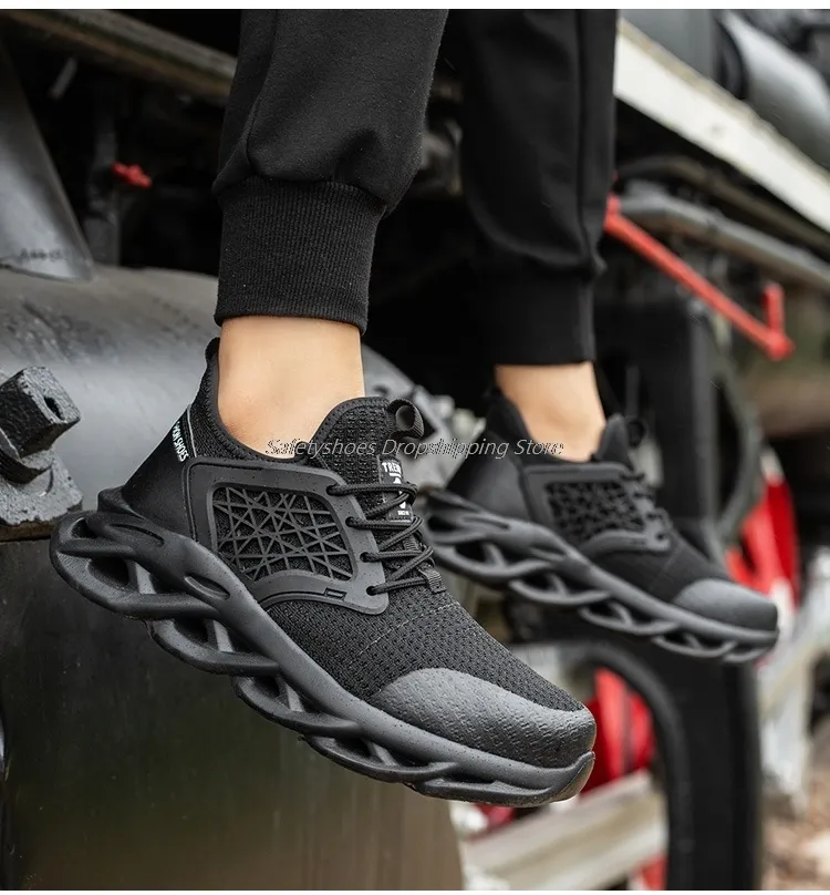 Männliche Turnschuhe Herren Sicherheitsarbeitsstiefel für Mann Stahlkappe Antismashing Arbeitsschuhe Drop Protective 221007_voghion.com