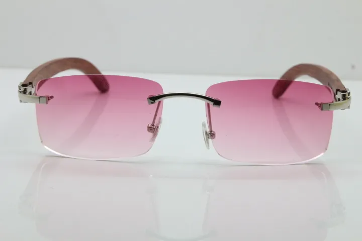 Rimless Wood Frame Men Sunglasses For Driving And Outdoors_voghion.com