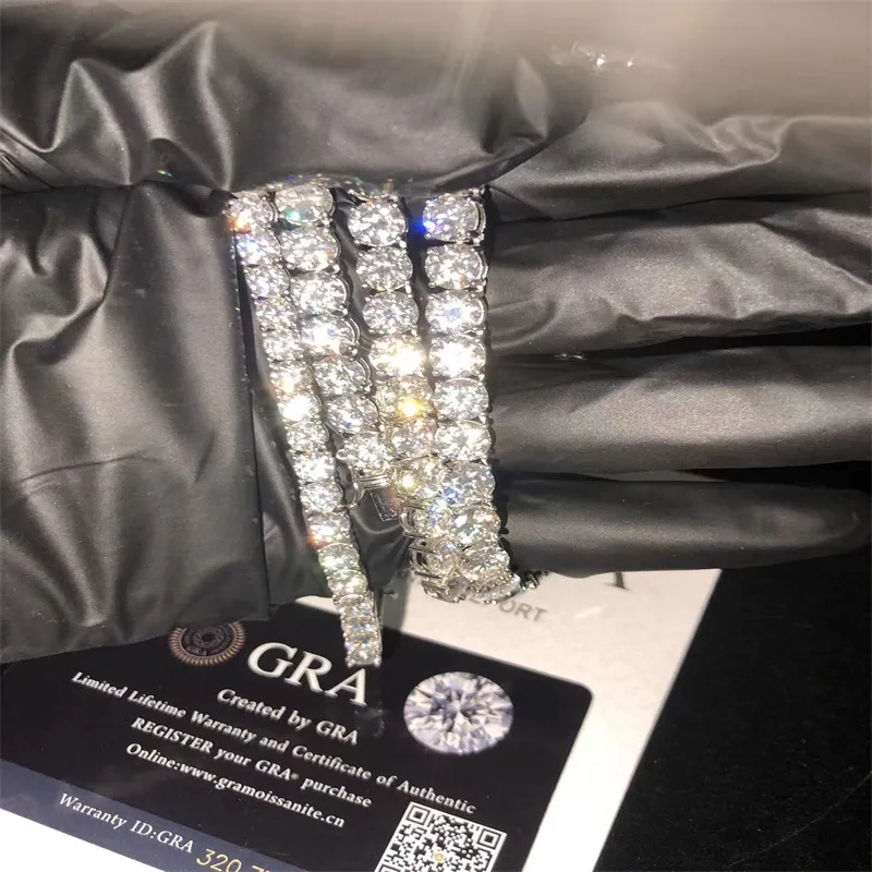 Collar de moissanita de 2 mm, 3 mm, 4 mm, 5 mm y 6,5 mm de diámetro, estilo hip hop, cadena de tenis de moissanita._voghion.com