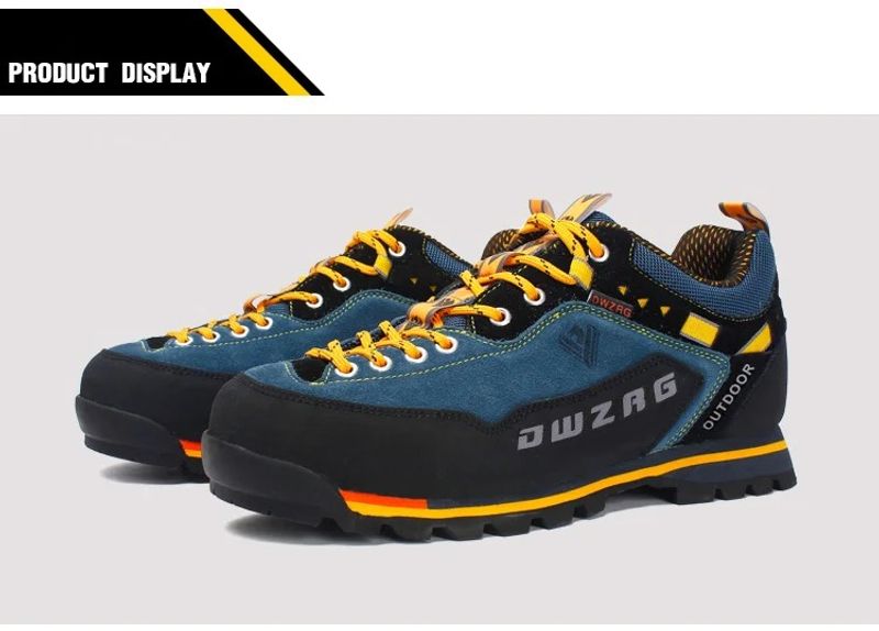 Waterproof Hiking Men's Climbing Shoes Anti-collision Fashion Outdoor Casual Lace-up Sneakers_voghion.com