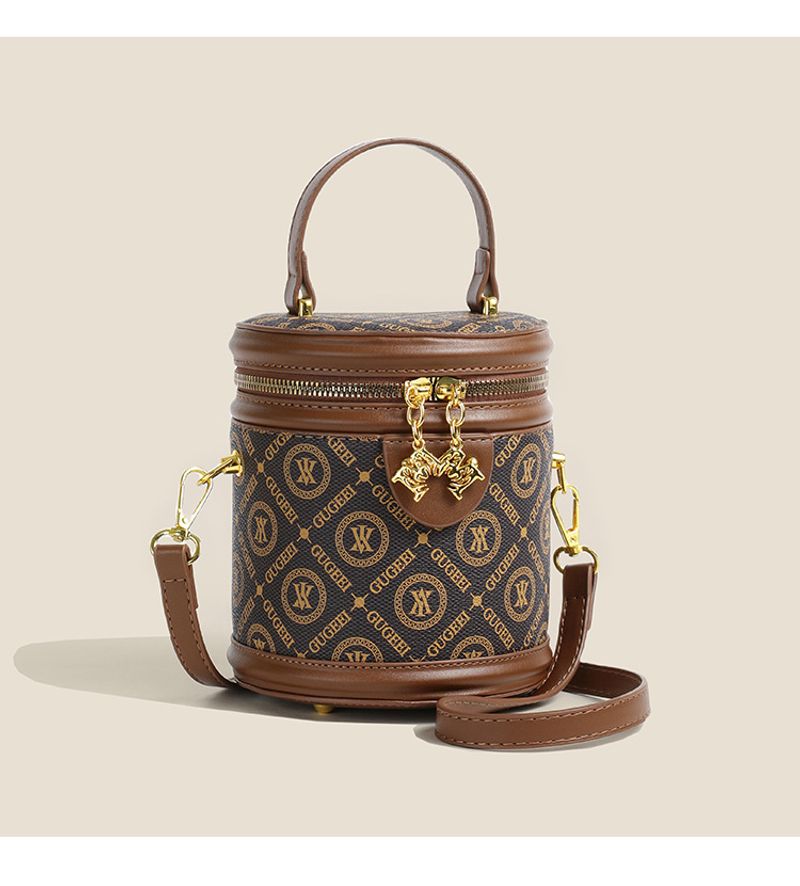 Borsa a secchiello vintage donna tracolla motivo floreale pu_voghion.com