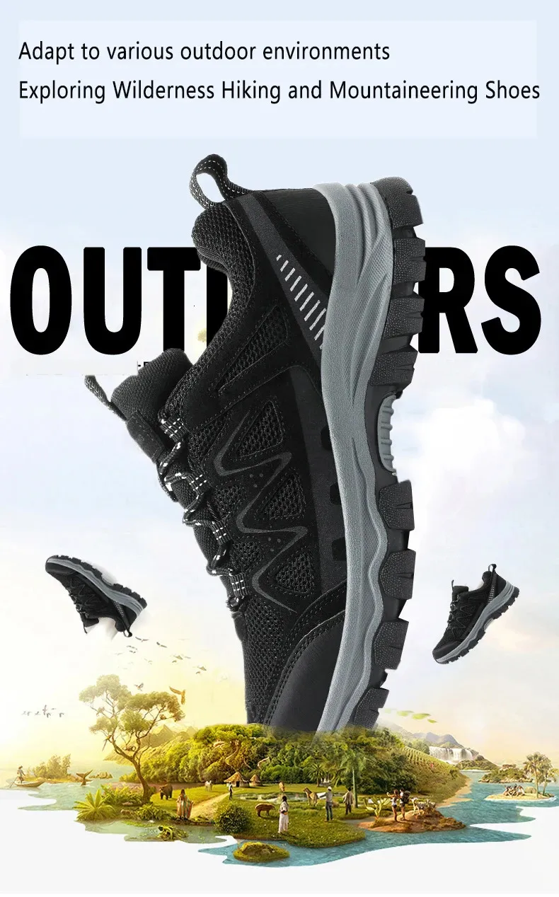 Comfortable Lightweight Hiking Shoes For Men Mountaineering Gear_voghion.com