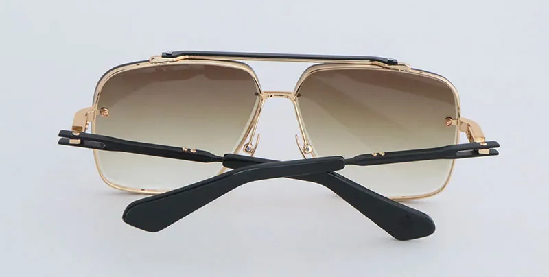 Modedesigner SIX Metall-Sonnenbrillen für Männer Große quadratische Gläser Vintage Herren Damen Klassische Promi-Stil Brillen_voghion.com