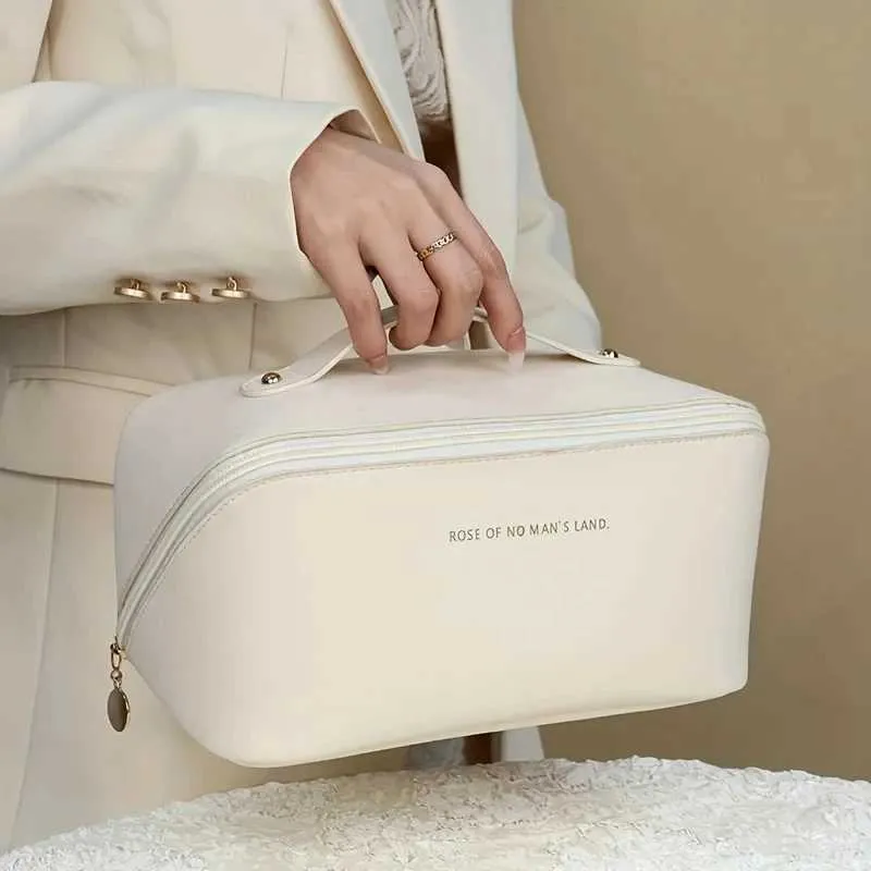 Bolsa de maquillaje para mujer, gran capacidad, portátil, Instagram, alta gama, sensorial, Internet, celebridades, 2024, nuevos cosméticos de viaje_voghion.com
