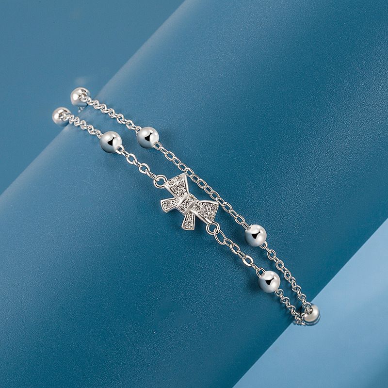 Prachtige armband met dubbele laag en strikontwerp, vriendschapsarmbanden met kralen, verstelbare, sterke sieraden voor vrouwen_voghion.com