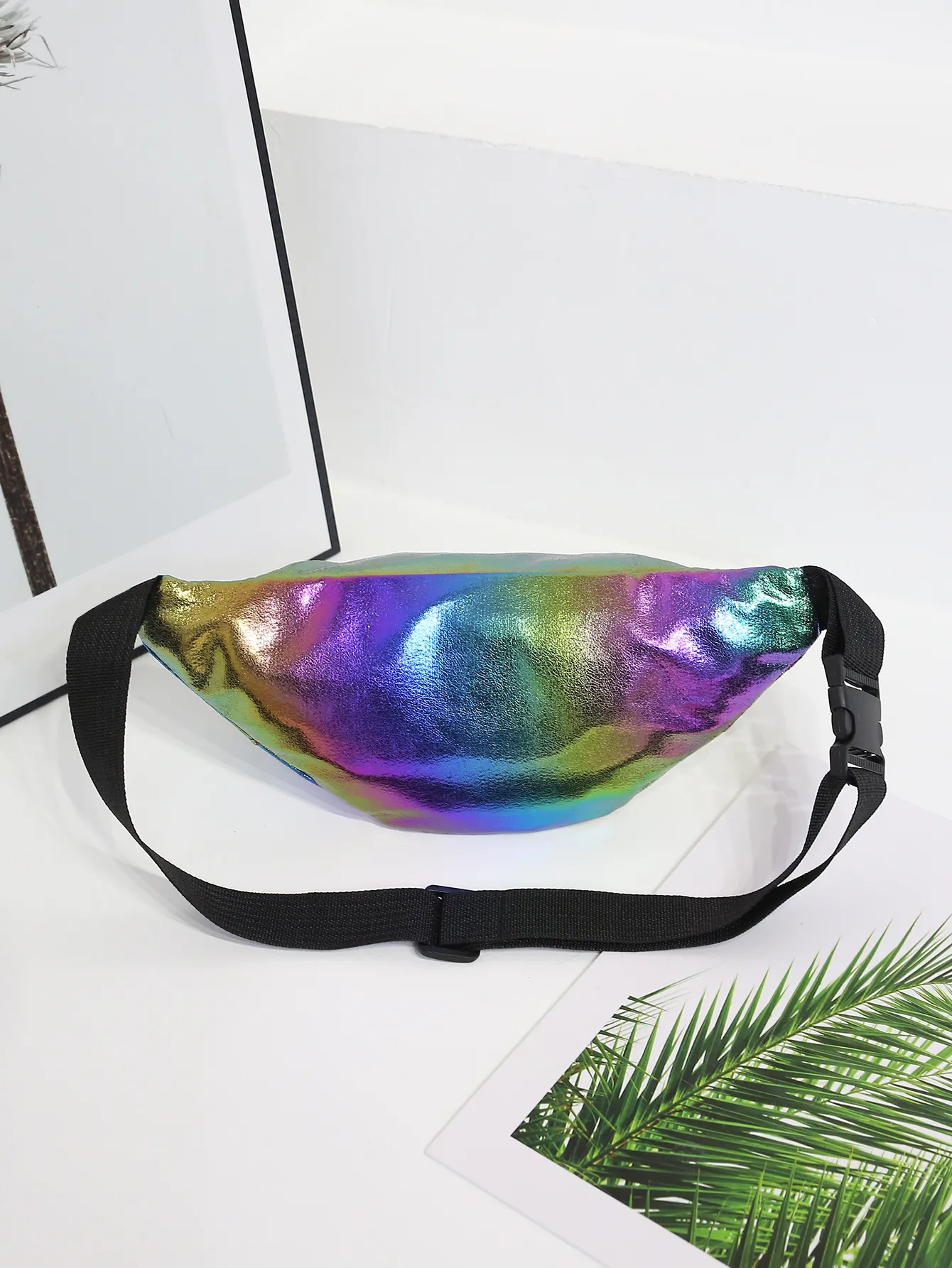 Marsupio con ologramma laser a colori sfumati, marsupio a tracolla, borsa da viaggio, per camminare, correre, escursioni, ciclismo, sport_voghion.com