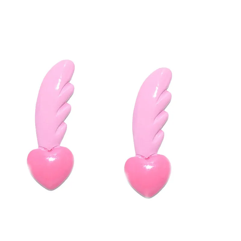 Hanger kettingen 10st Pastelkleuren Hart Vleugel Engel Hars Cabochons Ornament Accessoires Verfraaiingen Scrapbooking_voghion.com