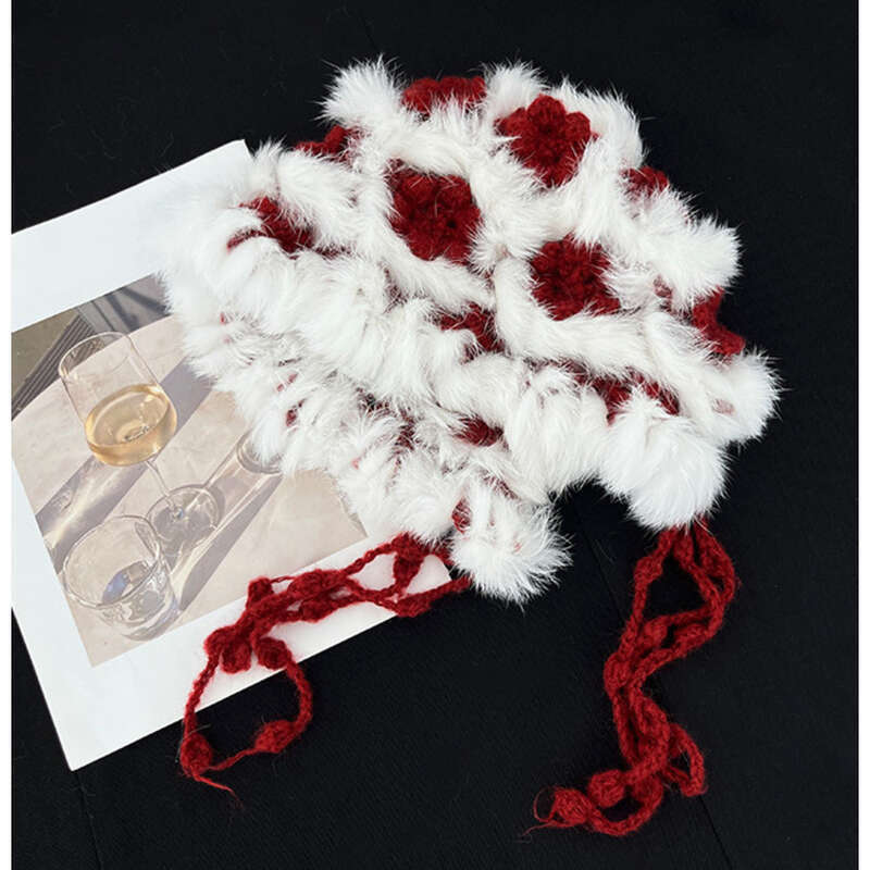 2024 New Rabbit Fur Knitted Woolen For Women's Autumn And Winter Atmosphere, Taking Pictures To Keep Warm,_voghion.com