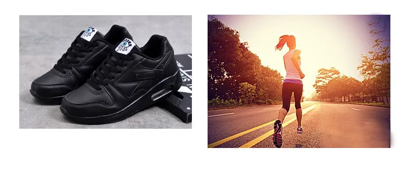 Scarpe da ginnastica da donna alla moda con cuscino d'aria, sportive, in pelle PU, blu, bianche e rosa, da passeggio e da jogging, da donna_voghion.com