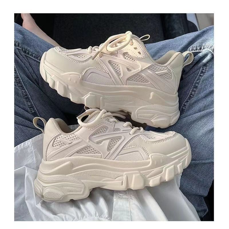 Thick Soled Height Enhancing Dad For Women 2024 Summer Korean Version New Versatile Sports Casual Single Shoes Ins Trend_voghion.com