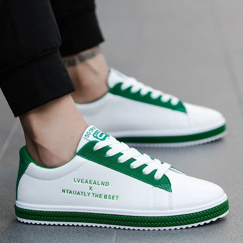 Herren Leder Freizeitschuhe Atmungsaktive Wanderschuhe Wohnungen Neue Mode Schnürschuhe Mann Designer Sneakers Atos De Hombre 2843_voghion.com
