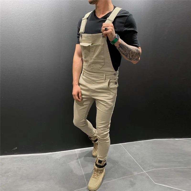 Cool Designer Brand Jeans Man Pants For Men Pocket Denim Overall Jumpsuit Streetwear Sexy Suspender Pant E21_voghion.com