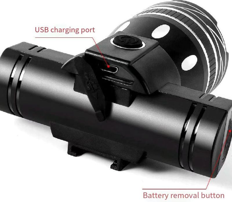 High Brigness T6USB Charging Strong Lig For Bicycle Headligs, Nig Riding Mountain Ligs, Variable Focus_voghion.com