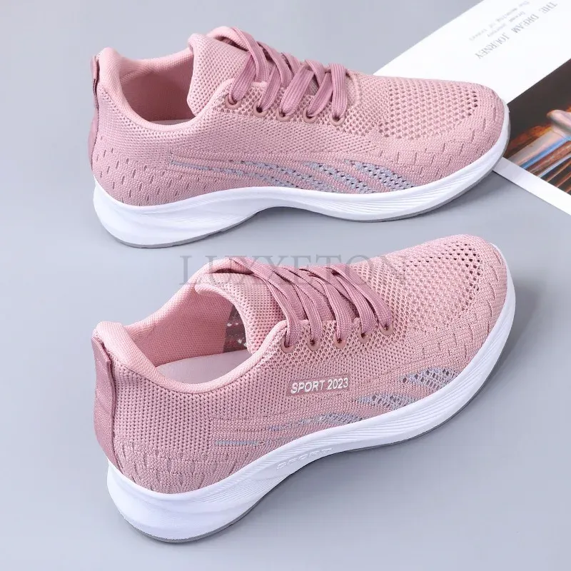 Mesh Casual Soft Sole Leichte Laufsportschuhe für bequeme und atmungsaktive Outdoor-Fiess-Schuhe mit flacher Sohle_voghion.com