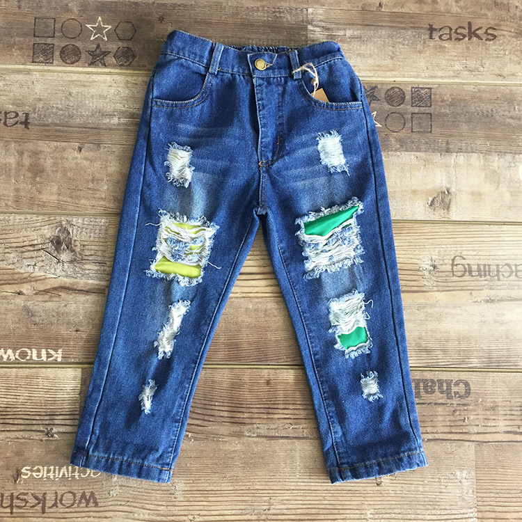 Mother&Kids Boys' jeans ripped kids' pants_voghion.com