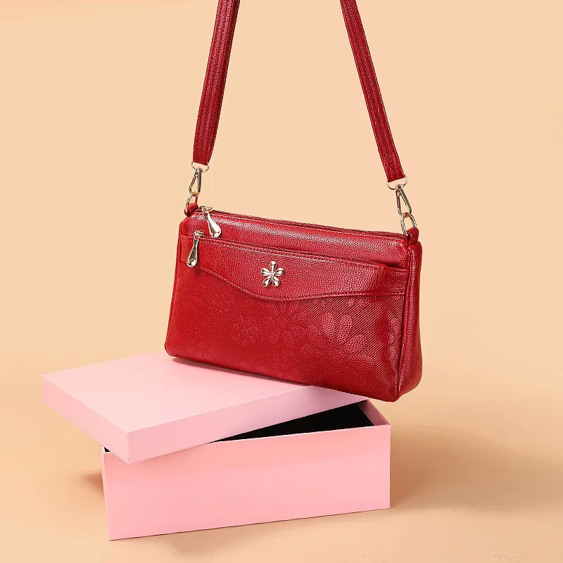 Borsa a tracolla in pelle PU con stampa vintage Yogodlns, da donna, con tracolla multitasche, per cellulare e borsetta_voghion.com