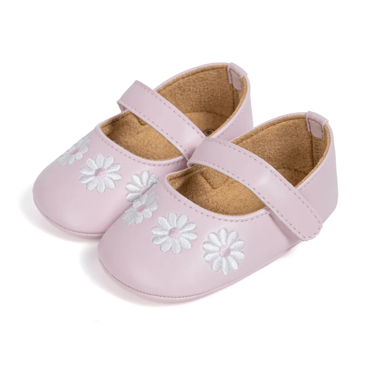 Papuci de balet antiderapanți pentru fete, din piele PU, talpă din cauciuc, casual, pentru sugari, pantofi de nuntă pentru rochii de prințesă, 0-18 luni, pentru nou-născuți_voghion.com