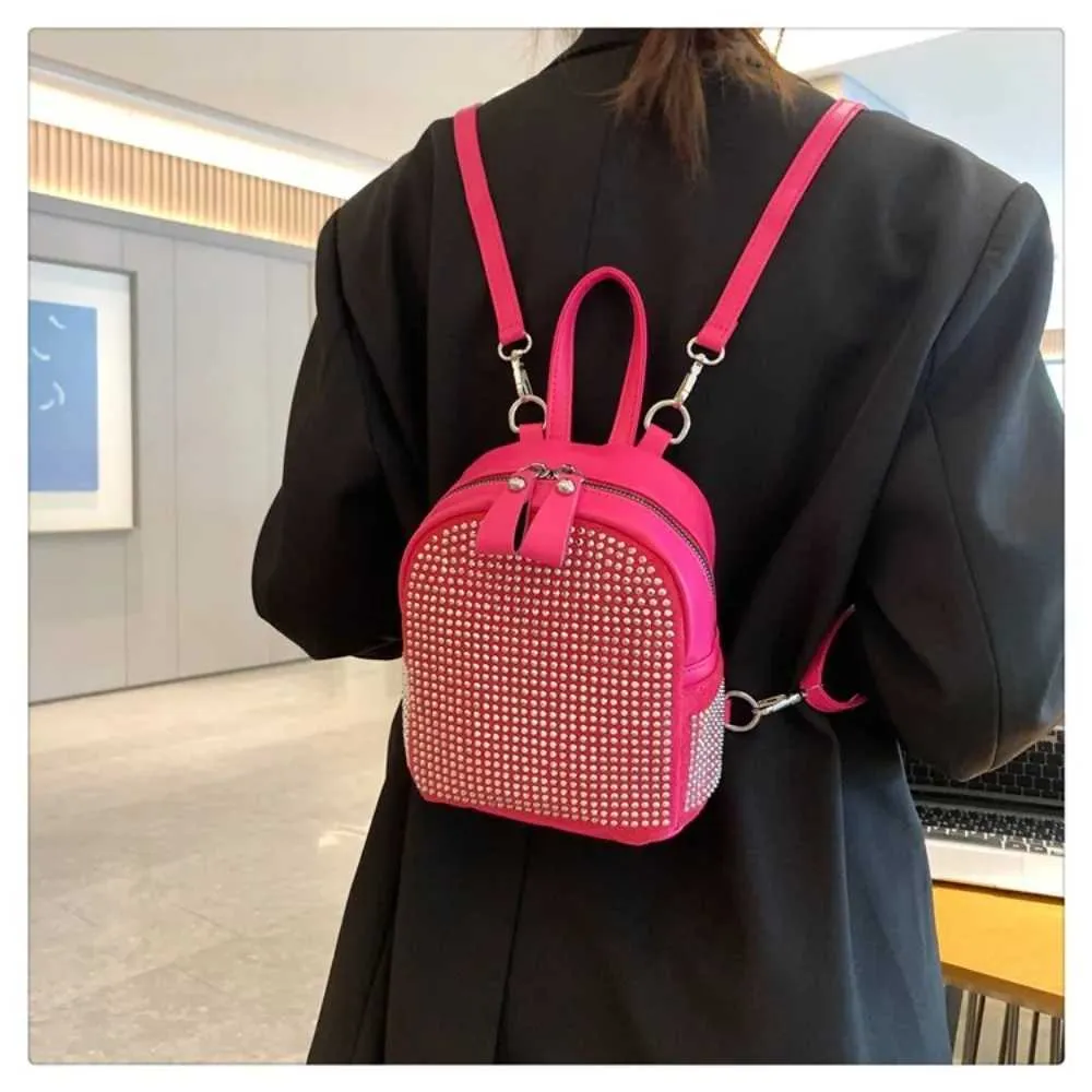 Zaino da donna in PU, piccolo, per ragazze adolescenti, alla moda, per il tempo libero, con cerniera, borsa a tracolla, zaino ad alta capacità, per donne, mini scuola_voghion.com