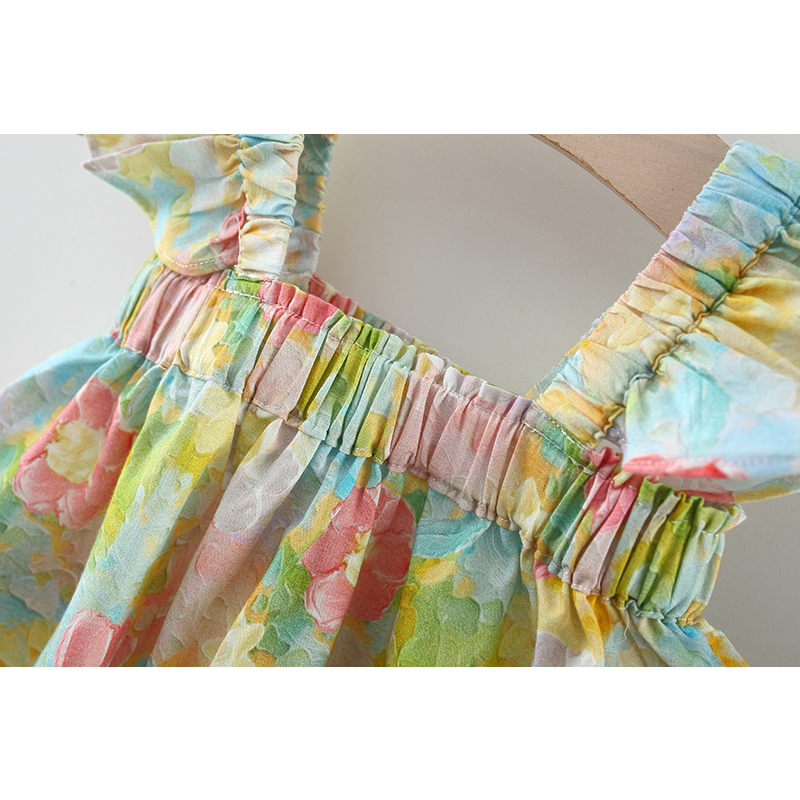 Baby Mädchen Set 2tlg. Kinderkleidung 0-6 Monate Sommer Blumen bedruckt Tops mit Shorts Anzug_voghion.com