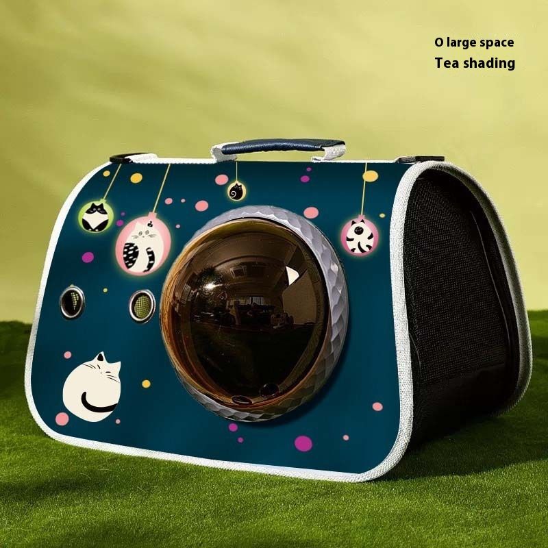 Neue Katzen- Hundetasche mit großem Platz, transparent bequem zum Ausgehen, faltbare und tragbare Hand-Haustiertasche_voghion.com