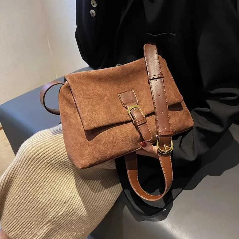 Damen Wildleder Umhängetasche Und Messenger Bag Schultertasche_voghion.com