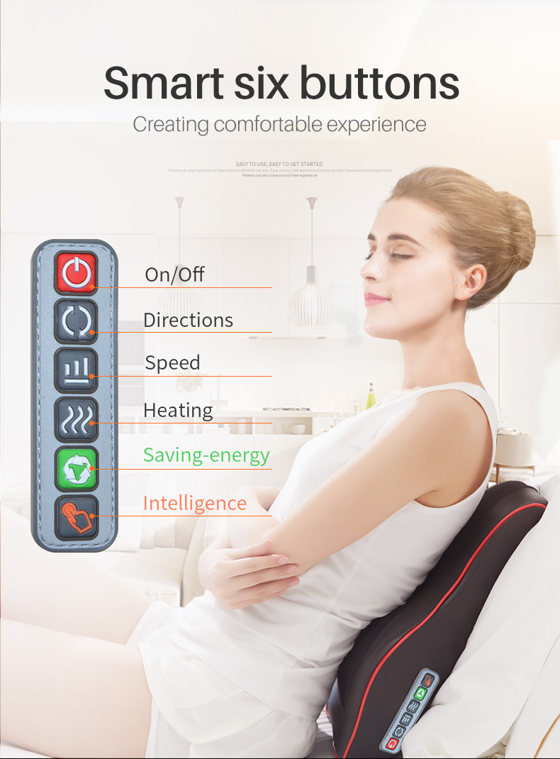 Massaggiatore elettrico per la schiena Jinkairui, impacco caldo a infrarossi, cuscino per massaggio cervicale, portatile per auto, uso domestico, regalo sano per_voghion.com