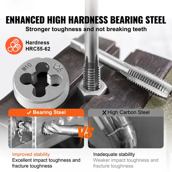 Professional Tap And Die Set 80-piece Metric And Sae Steel Threads_voghion.com
