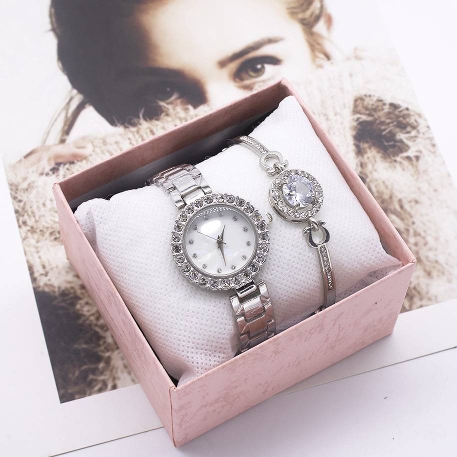 Set orologio da donna al quarzo elegante con bracciale abbinato_voghion.com
