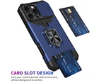 Kartensteckplatz-Rüstung Funda für iPhone 16 15 Pro Max Plus Schiebeobjektiv-Schutztelefonhülle mit magnetischem Halterring_voghion.com